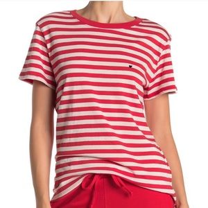 Sub Urban Riot Red & White Stripe Tee Size S